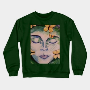 Face with Butterflies Crewneck Sweatshirt